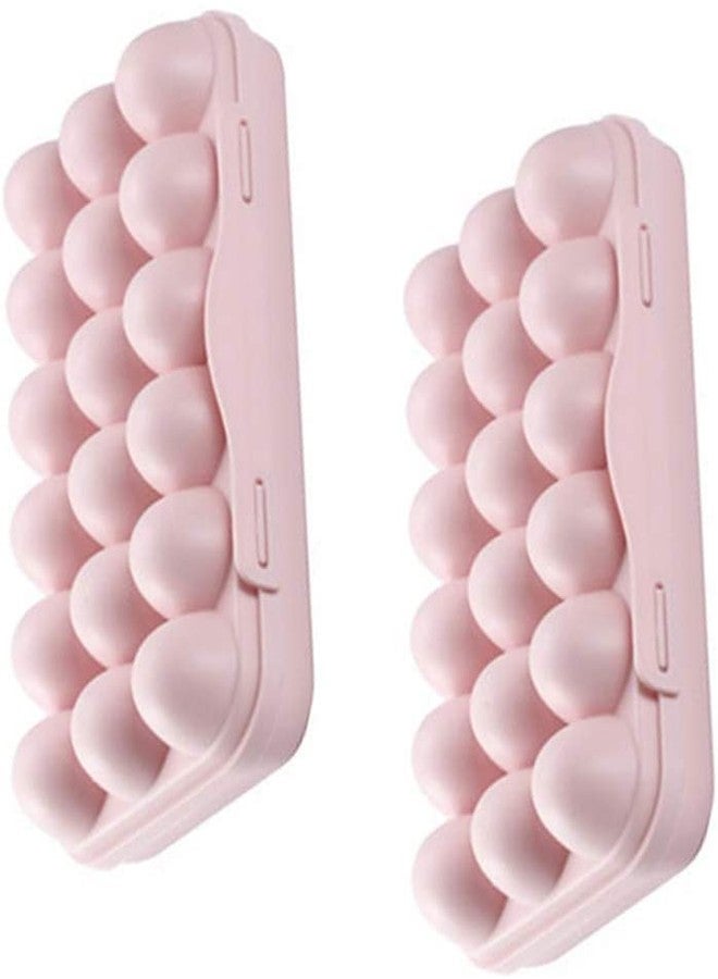 TGOPIT حامل بيض وردي من TGOPIT، تصميم عصري، 18 خانة، خالٍ من مادة BPA، منظم ثلاجة بغطاء (30*15*6.5 سم) - Image 3